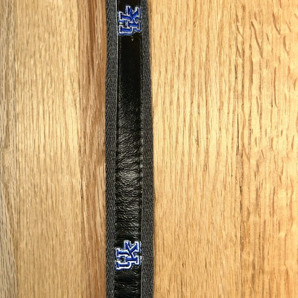 Vtg University of Kentucky Wildcats Leather Belt 38 Century Canada Buckle 55975